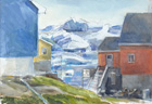 Ice Beyond the Blue, Yellow, and Red Houses, Saqqaq